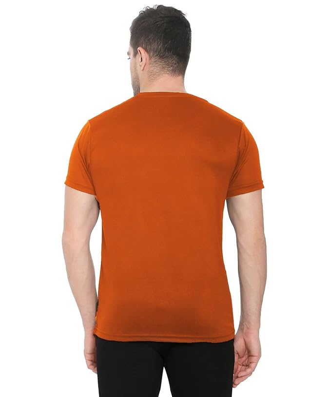 Genx Men's Solid Regular Fit T-Shirt
