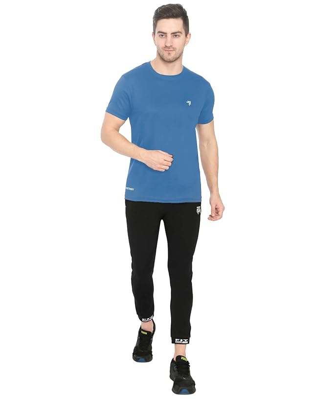 Genx Men's Solid Regular Fit T-Shirt