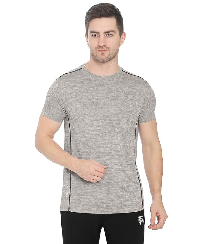 Genx Men's Solid Regular Fit T-Shirt