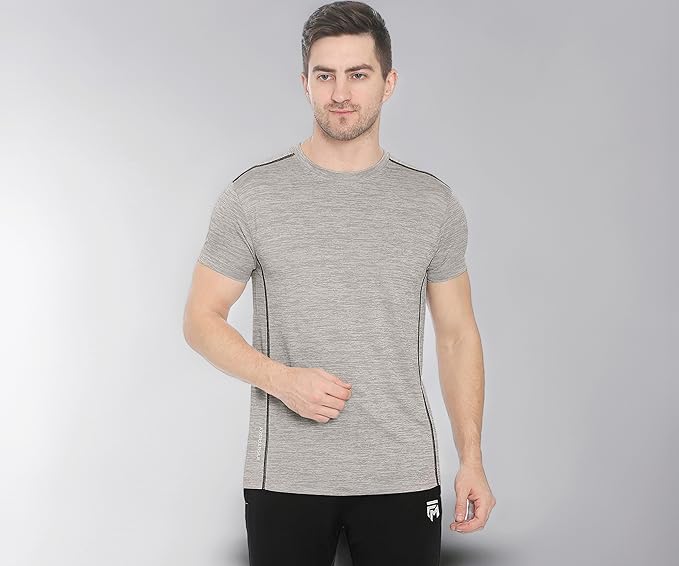 Genx Men's Solid Regular Fit T-Shirt