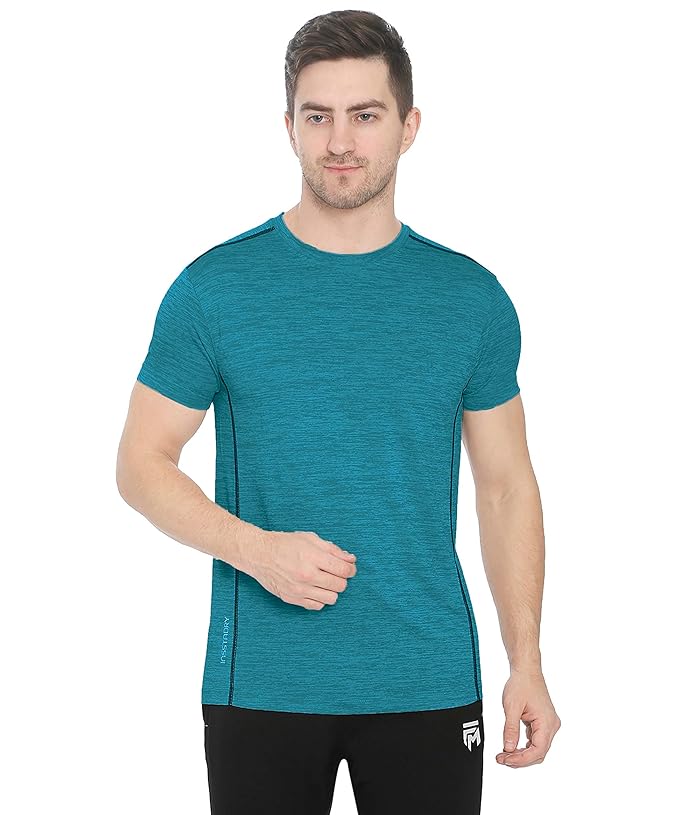 Genx Men's Solid Regular Fit T-Shirt