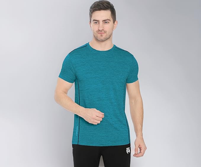 Genx Men's Solid Regular Fit T-Shirt