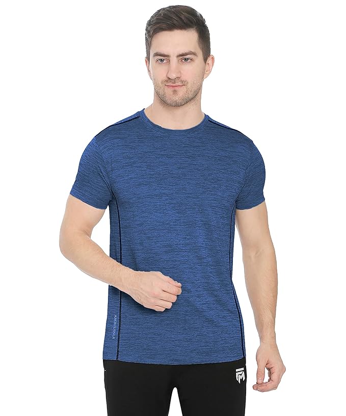 Genx Men's Solid Regular Fit T-Shirt