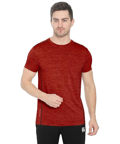 Genx Men's Solid Regular Fit T-Shirt