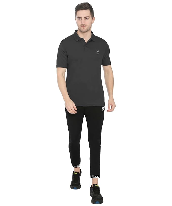 Genx Men's Solid Regular Fit Polo Shirt