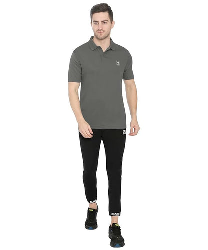 Genx Men's Solid Regular Fit Polo Shirt