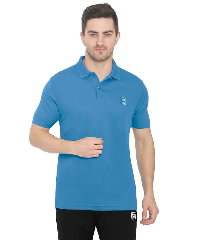 Genx Men's Solid Regular Fit Polo Shirt