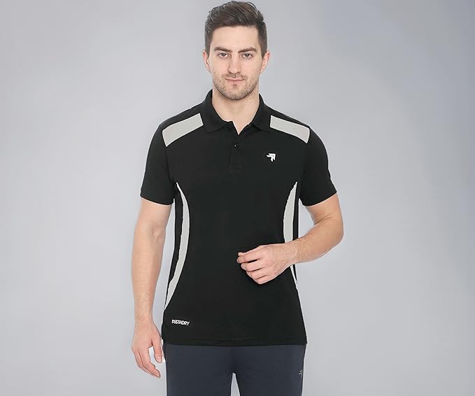 Genx Men's Polyester Halfsleeve Polo T-Shirt