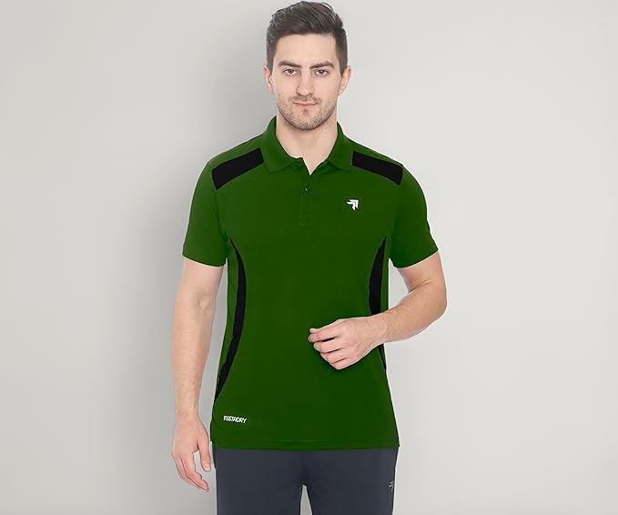 Genx Men's Polyester Halfsleeve Polo T-Shirt