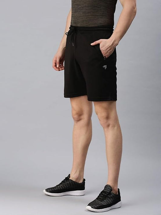 Genx Men’s Gym & Workout Dry Fit Shorts - Sweat-Wicking, Bio-Wash Fabric, Dual Zipper Pockets