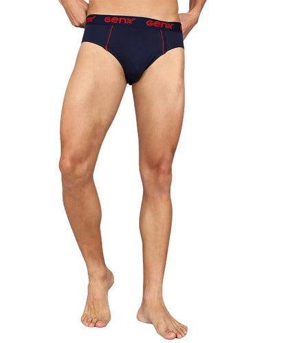 GENX Men's Cotton Solid Briefs (Pack of 6)