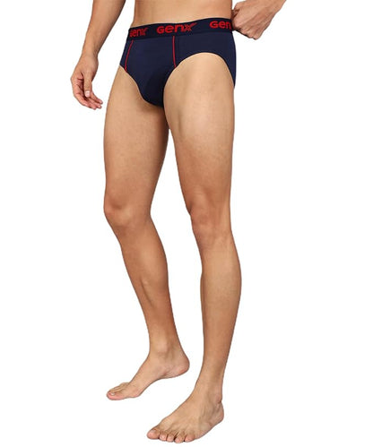 GENX Men's Cotton Solid Briefs (Pack of 6)