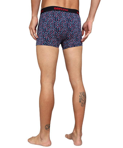 Genx Men's Cotton Regular All Over Print Trunks (Pack of 4)