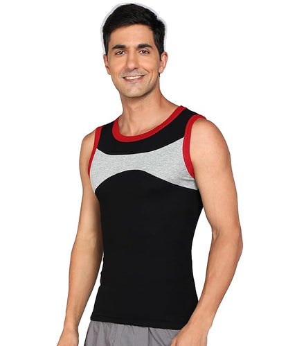 Genx Men's Solid Regular Fit Vest (Pack of 3)