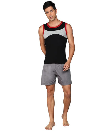 Genx Men's Solid Regular Fit Vest (Pack of 3)