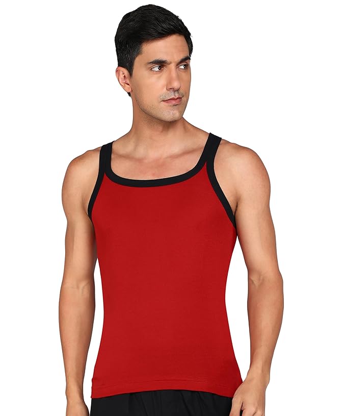 Genx Men's Solid Regular Fit Vest (Pack of 3)