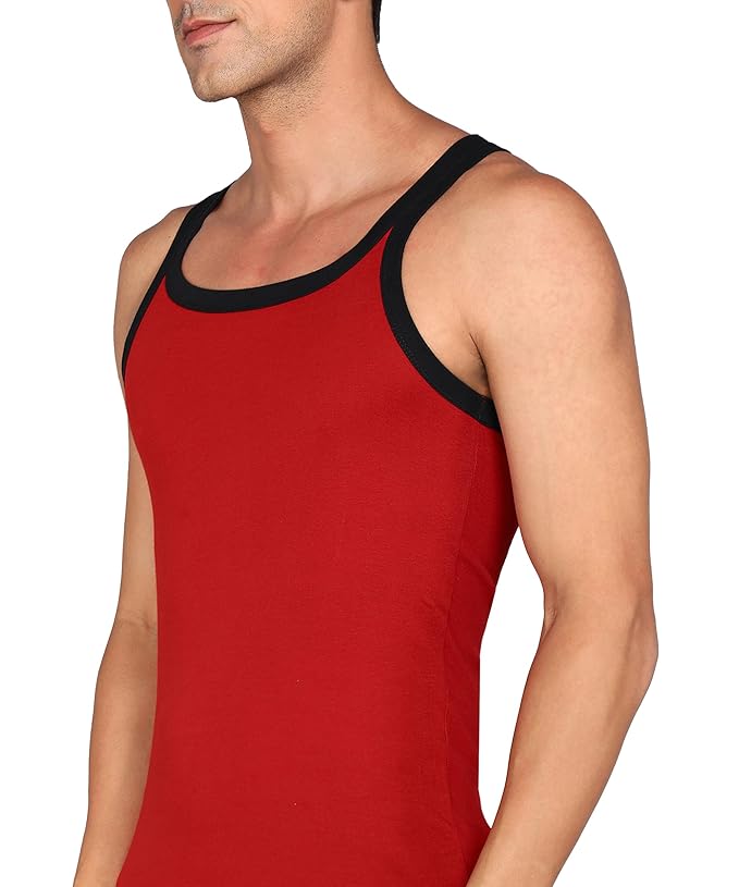 Genx Men's Solid Regular Fit Vest (Pack of 3)