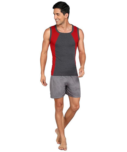 Genx Men's Solid Regular Fit Vest (Pack of 3)