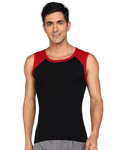 Genx Men's Solid Regular Fit Vest (Pack of 3)