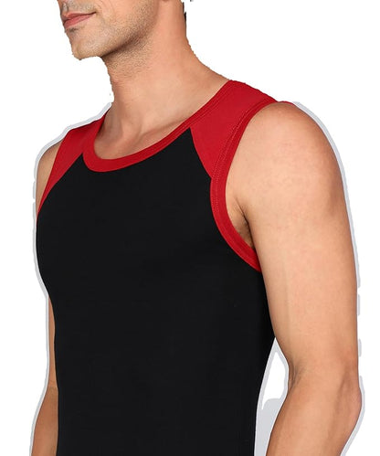 Genx Men's Solid Regular Fit Vest (Pack of 3)