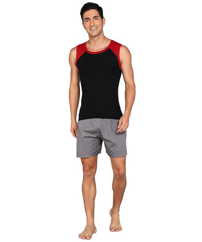 Genx Men's Solid Regular Fit Vest (Pack of 3)