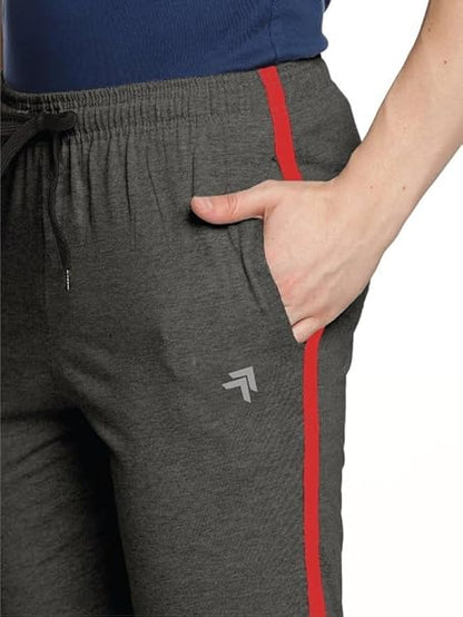 Genx Men's Athletic Capri - 100% Cotton, Sporty Design, Perfect for Sports & Everyday Wear