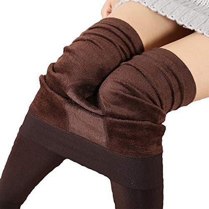 Golden Girl Women Woolen Warm Leggings with Thick Fur Lined