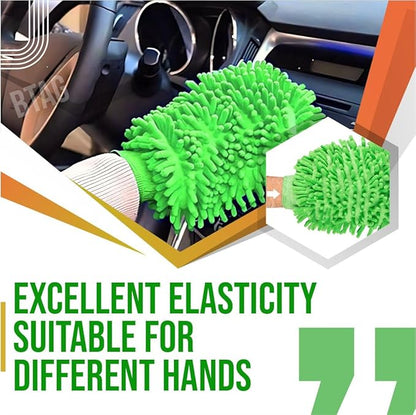 BTfash Double Sided Microfibre Wash Mitt Cleaning Gloves