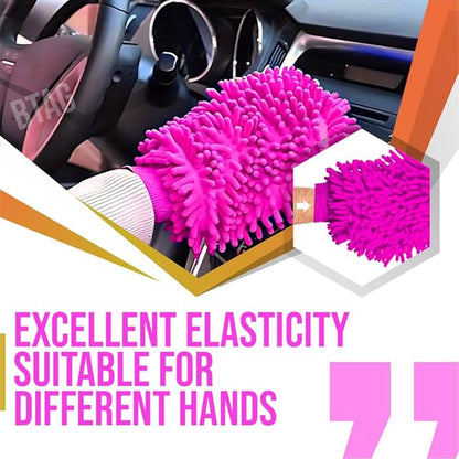 BTfash Double Sided Microfibre Wash Mitt Cleaning Gloves