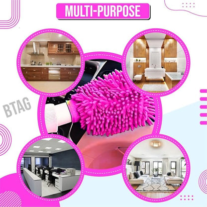 BTfash Double Sided Microfibre Wash Mitt Cleaning Gloves