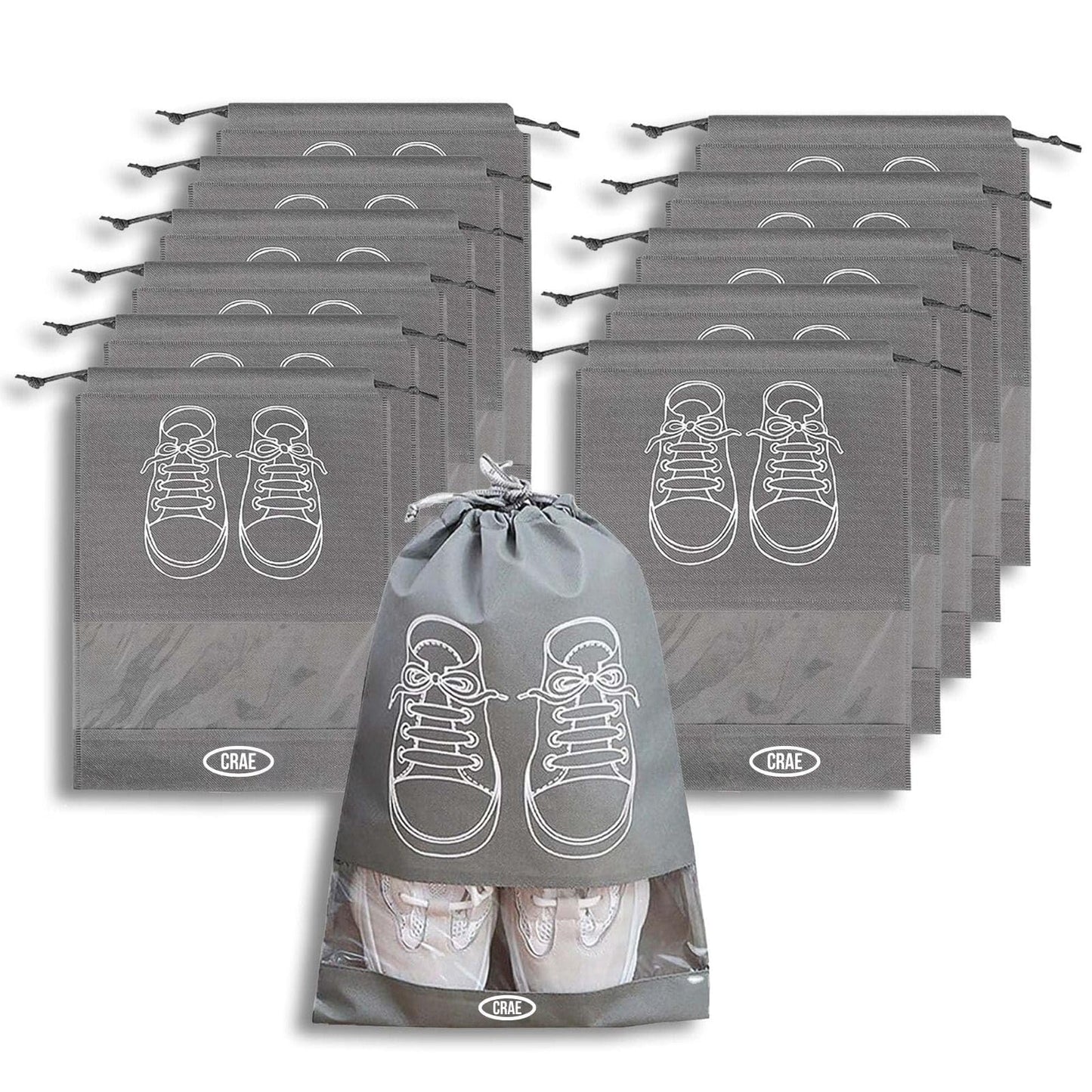 Crae Shoes Bag for Travel & Storage Organizer for Men & Women | Travel Accessories | Shoe Organizer | Shoe Cover for Travel Essentials