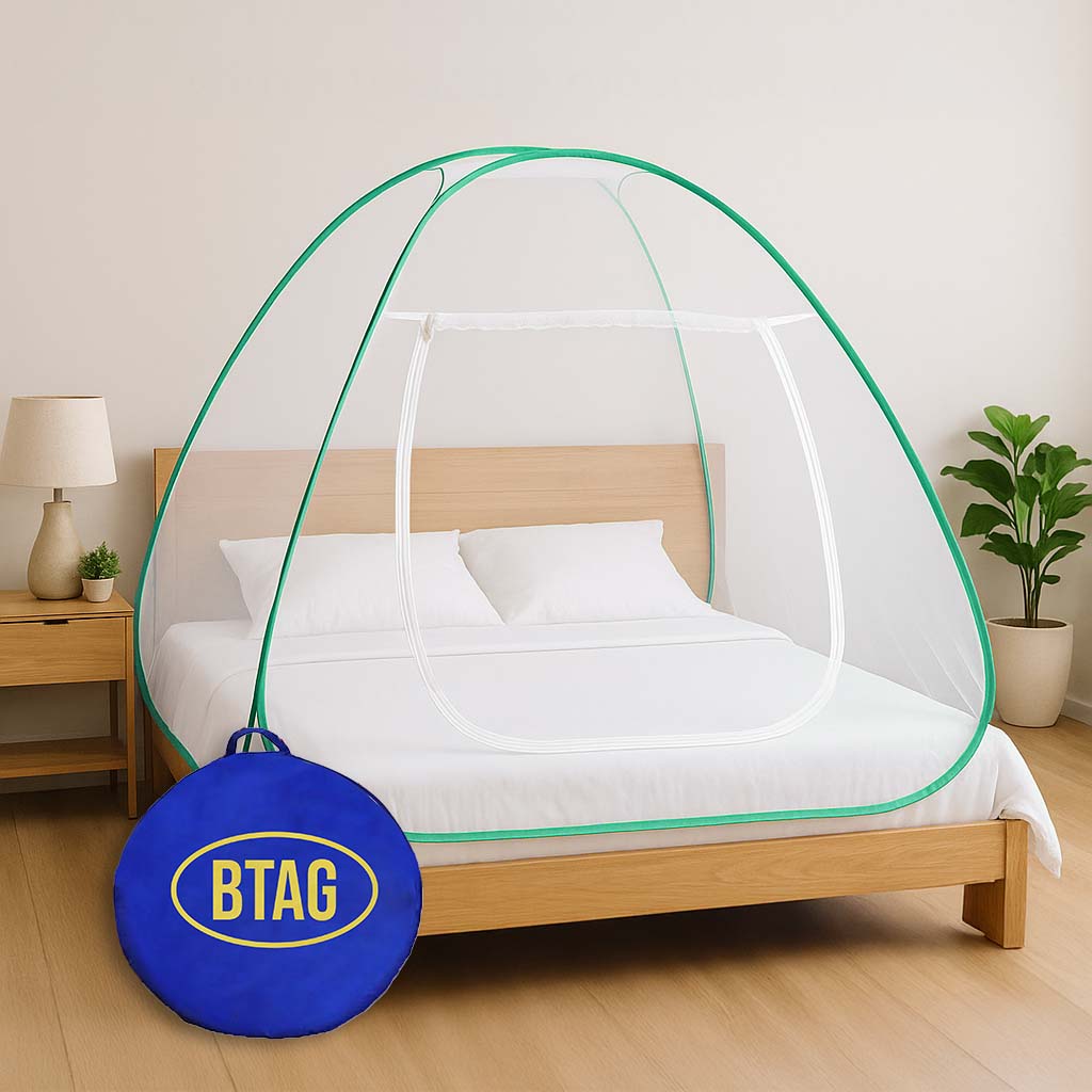 Btag Premium Mosquito NET Mosquito full bed Net | Extra Mosquito Protection | 30GSM Strong Net