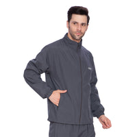 BTfash Men's Winter Solid Polyester Full Zip Sportswear Regular Fit Jacket, Pack of 1