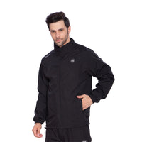 Btag Men's Winter Solid Polyester Full Zip Sportswear Regular Fit Jacket, Pack of 1