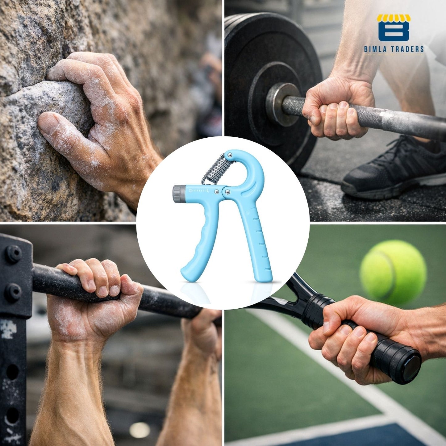 Bimla Traders Advanced Hand Grip Exerciser with Counter – Heavy-Duty 60 KG Forearm & Wrist Strength Trainer