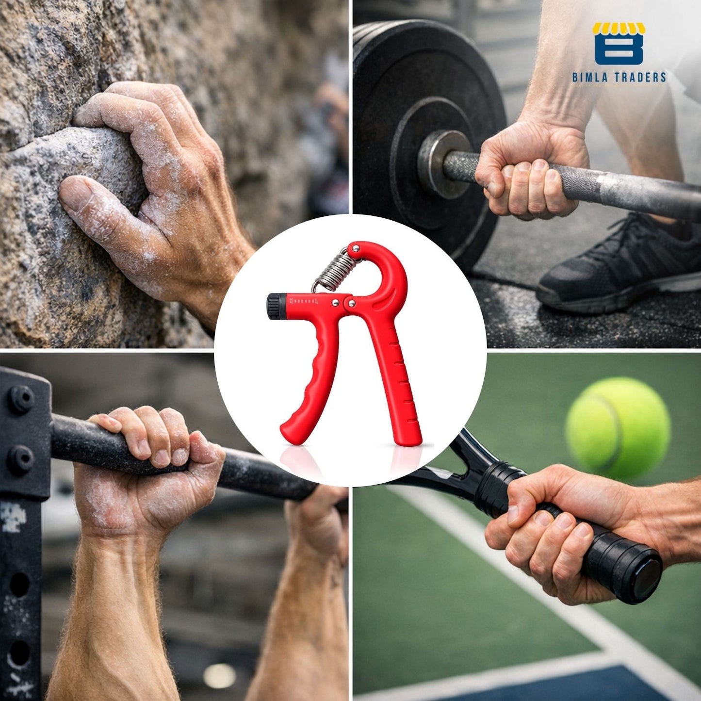 Bimla Traders Advanced Hand Grip Exerciser with Counter – Heavy-Duty 60 KG Forearm & Wrist Strength Trainer