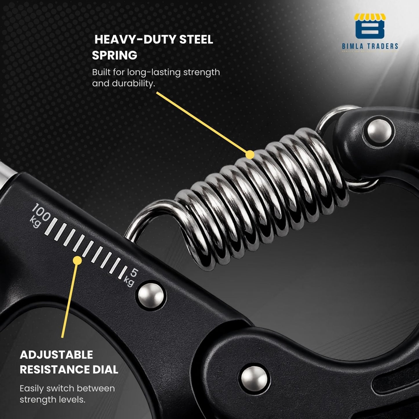 Btag Advanced Hand Grip Exerciser with Counter – Heavy-Duty 100 KG Forearm & Wrist Strength Trainer