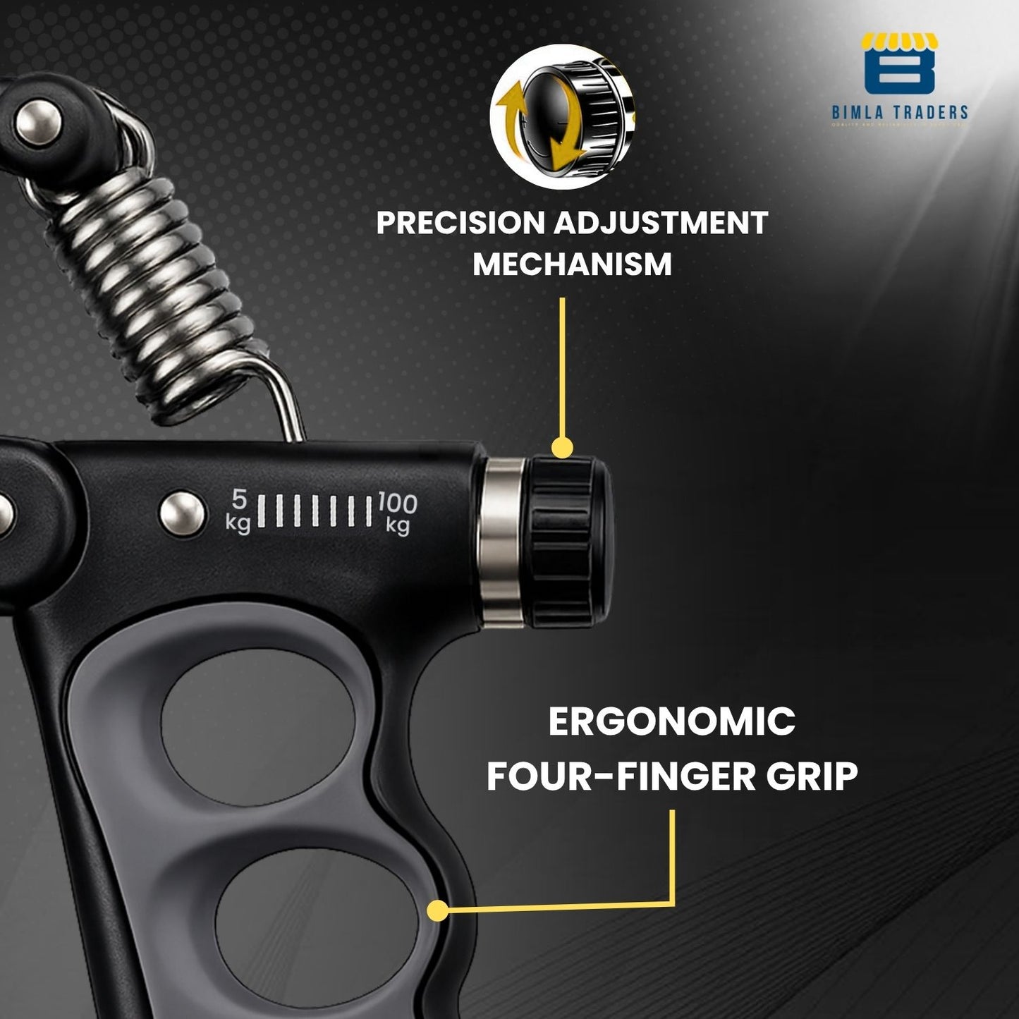 Btag Advanced Hand Grip Exerciser with Counter – Heavy-Duty 100 KG Forearm & Wrist Strength Trainer
