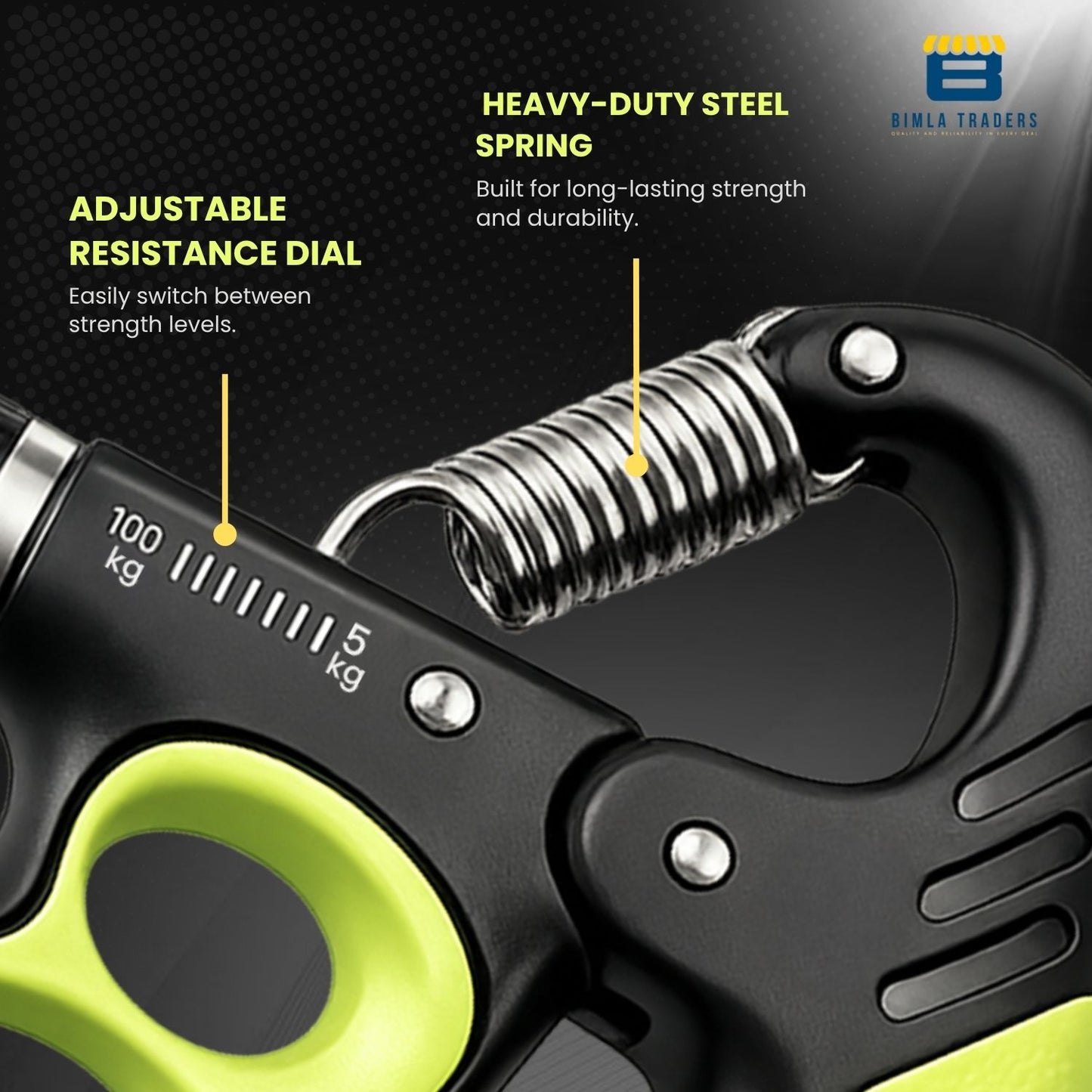 Btag Advanced Hand Grip Exerciser with Counter – Heavy-Duty 100 KG Forearm & Wrist Strength Trainer