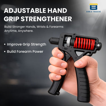 Btag Spring Loaded Hand Gripper with Counter – Adjustable 100 KG Grip Strengthener for Forearm, Wrist & Finger Workout Black Men & Women
