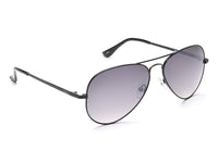 IDEE 100% UV protected sunglasses for Unisex | Size- Large | Shape- Aviator | Model- IDS2500C15SG (Shiny Black)