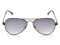 IDEE 100% UV protected sunglasses for Unisex | Size- Large | Shape- Aviator | Model- IDS2500C15SG (Shiny Black)