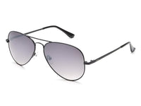 IDEE 100% UV protected sunglasses for Unisex | Size- Large | Shape- Aviator | Model- IDS2500C15SG (Shiny Black)