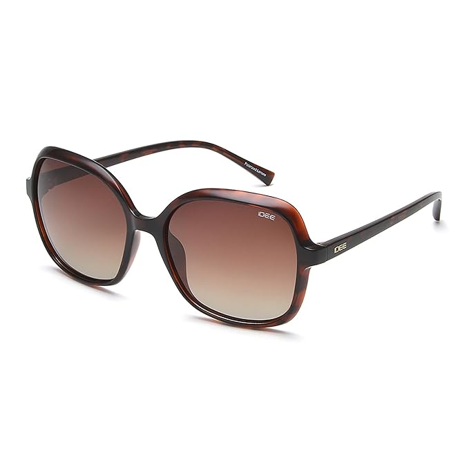 IDEE 100% Uv Protected Sunglasses For Women, Size- Large, Shape- Square, Model- Ids2649C4Psg - Brown