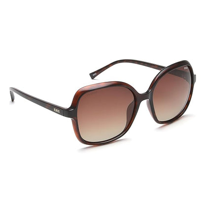 IDEE 100% Uv Protected Sunglasses For Women, Size- Large, Shape- Square, Model- Ids2649C4Psg - Brown