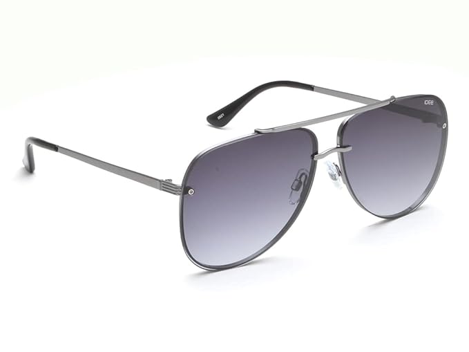 IDEE 100% Uv Protected Silver Sunglasses For Men, Size- Large, Shape- Aviator, Model- Ids2765C2Sg