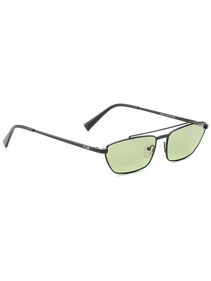 Irus Unisex UV Protected Green Alloy Metal Rectangular sunglass