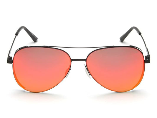 Irus Men's UV Protected Red Alloy Metal Pilot sunglass