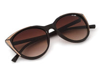 IRUS 100% UV protected sunglasses for Women | Size- Medium | Shape- Cat Eye | Model- IRS1094C2SG (Black)