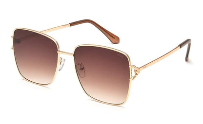 IRUS IRUS 100% UV protected sunglasses for Women | Size- Large | Shape- Square | Model- IRS1140C2SG (Shiny Gold)